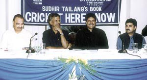 Former Indian cricket captain Kapil Dev at the launch of Sudhir Tailang�s cartoon book "Cricket Here and Now" in New Delhi