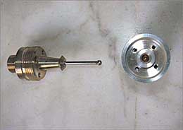 The centrifuge equipment, a bottom bearing support and cup seen in this image released via the Internet by the CIA, is a part of the parts