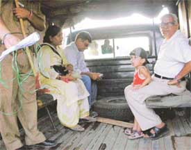 Activists of the Commercial Tenants Association who were arrested by the police along with members of their family