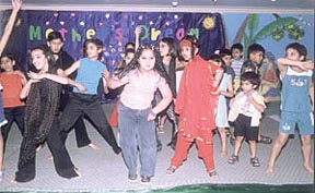Children participating in a carnival organised by Mother�s Dream pre-nursery school, Arihant Nagar.