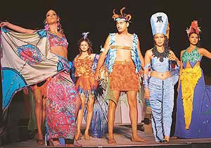 Charming models sashay down the ramp during the annual fashion show of the NIFD 