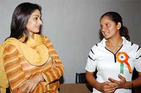 Bollywood actress Sridevi congratulates Sania Mirza