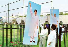 Preparations in full swing on Monday for Uttar Pradesh Chief Minister Mayawati�s rally at Parade Ground 