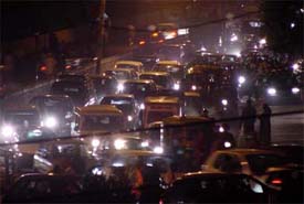 Rush of cars in Ludhiana