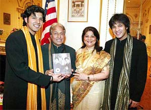 Sitar maestro Amjad Ali Khan releases the book Abba-God's Greatest Gift to Us