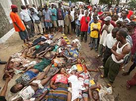 Eighteen bodies of civilians