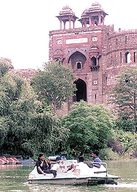 Testing the waters in purana quila. 