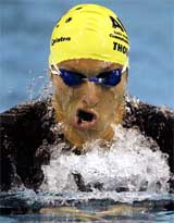 Australia's Ian Thorpe swims during his 200 metre individual medley heat 