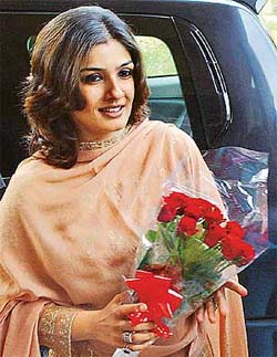 Raveena Tandon who was in Chandigarh to inaugurate a beauty clinic