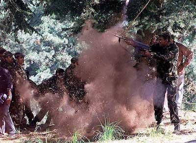 A scene of a Bollywood movie "Agni Pankh"