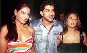 Bollywood stars Bipasha Basu, Aftab Shivdasani and Amrita Arora