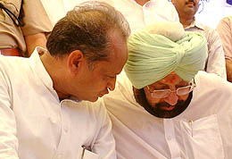 Rajasthan Chief Minister Ashok Gehlot and Capt Amarinder Singh