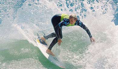 Chelsea Georgeson of Australia surfs to win the Honda Element US Open Surfing title