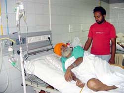 Ajaib Singh at the Dayanand Medical College and Hospital in Ludhiana 