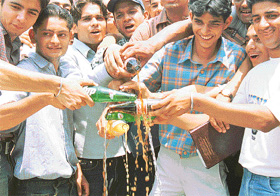 Protests against Coke and Pepsi were out in the open