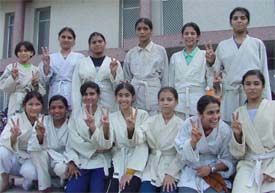 Gold medal winners of the Ludhiana District Judo Championship organised by the Education Department 