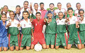 The victorious under-17 football team of Sanjay Public School, Sector 44, Chandigarh, that has qualified for the All-India Subroto Cup meet.