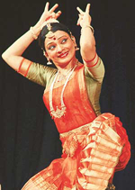 Malavika Sarukkai performs Bharatnatyam at Tagore Theatre, Sector 18, Chandigarh, on Friday.