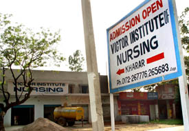 A view of the nursing institute which has started admissions in violation of the norms