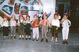 Students of DAV Senior Public School, Pinjore, participate in Independence Day celebrations.