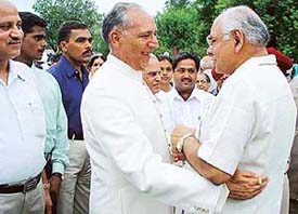 Punjab Governor and UT Administrator Justice O.P. Verma (retd) with Mr Justice B.K. Roy