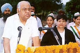 Punjab and Haryana High Court Chief Justice B.K. Roy and Joint Registrar Dr Neelima Shangla address a gathering at the High Court 
