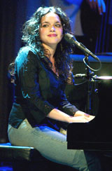 Jazz musician Norah Jones performs at a sold-out concert inside the Hard Rock Hotel & Casino in Las Vegas