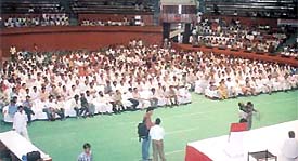 Justice Party kicks off its election campaign at Talkatora Stadium in the Capital on Wednesday