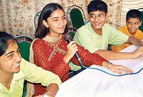 Children participate in �antakshari� held at Rai School, Sector 48, Chandigarh