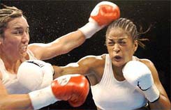 Laila Ali trades blows with Christy Martin 