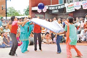 A play �Kya sabko sabkuch aata hai� being staged by students of Government Model Senior Secondary School, Sector 18, during CEVA�s 5th Children Community Theatre Festival in Chandigarh