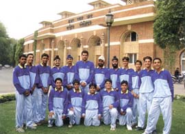 The UK Cricket World team, comprising boys from the Sports Authority of India�s National Stadium Cricket