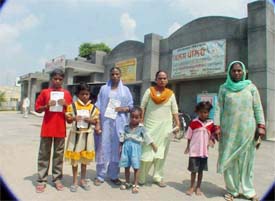 Patients at the Civil Hospital, Sahnewal, on their way to get medicines not available at the hospital drug store