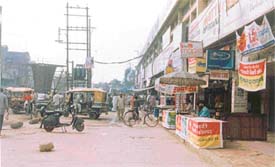 A view of the site in front of the lottery market