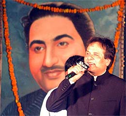 Play back singer Manhar Udhas performs at the 23rd Rafi Award in Amritsar 