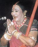 A folk dance performance by Teejan Bai at the launch of Lokayat.