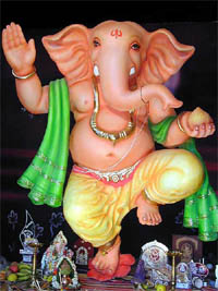A Ganesh idol in Hubli 