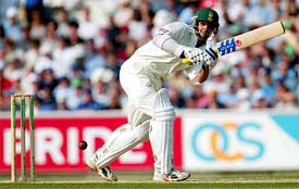 South African batsman Gary Kirsten hits a four off England's Martin Bicknell 