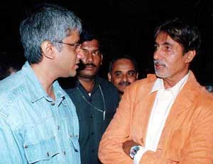 Bollywood superstar Amitabh Bachchan talks to Vikram Bhatt