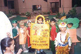 Kids of Ryan International, Vasant Kunj, celebrating environment week