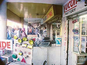 Shop verandahs in Kamla Nehru Market on the G.T. Road have been encroached upon by shopkeepers.