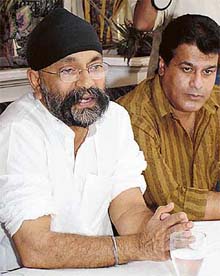 Music director Uttam Singh in Chandigarh for the announcement of Punjabi film "Lakeeran"