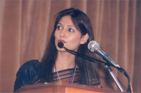 Rashmi Gangwani, who anchored the interactive session of President APJ Abdul Kalam with schoolchildren 