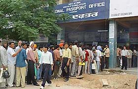 Long queue at the Regional Passport Office at Chandigarh