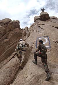 Soldiers train during the India-USA joint military training