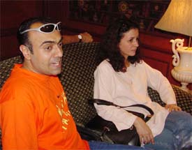 Rajit Kapur ) and Shernaz Patel address mediapersons prior to performing "Love Letters"