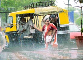 Caught in rain on Friday