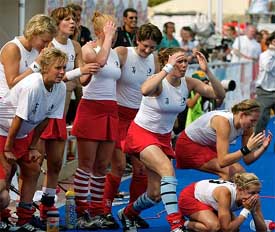 The English national team shows it's disappointment at their defeat