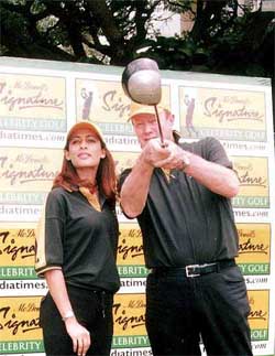 Former England cricket captain and ace commentator Tony Greg and former Miss India Nafisa Joseph