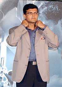 Indian captain Saurav Ganguly at the launch of a cricket show in Kolkata 
